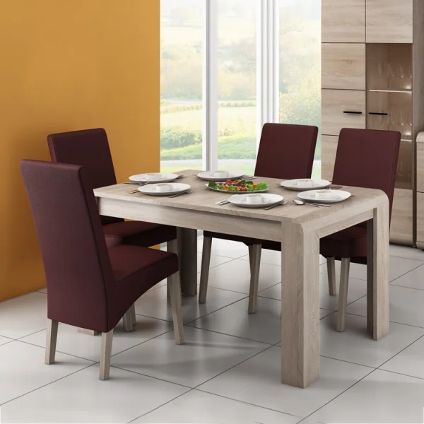 Tavolo 144/184cm allungabile moderno rovere chiaro Alan Gihome®