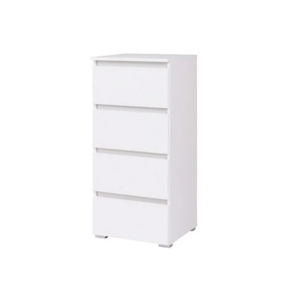 Cassettiera moderna 4 cassetti 45x97cm bianco opaco Nora Gihome®