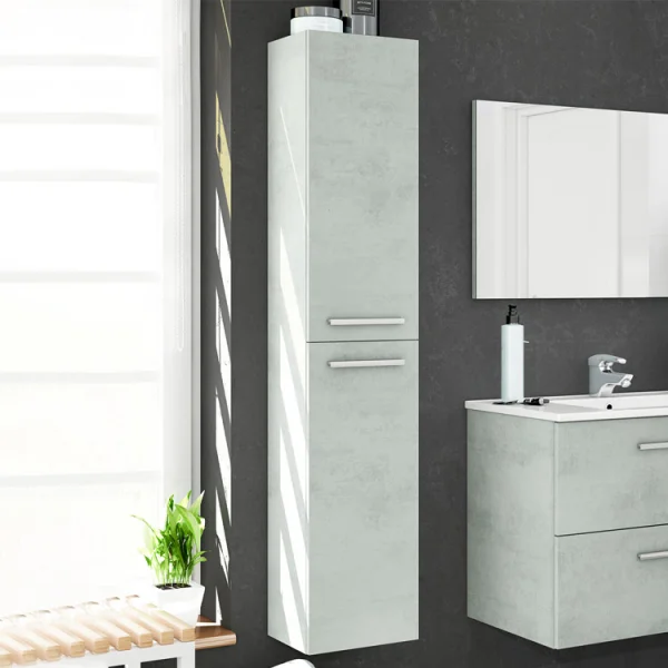 Colonna 30x150cm cemento bagno sospeso Oscar