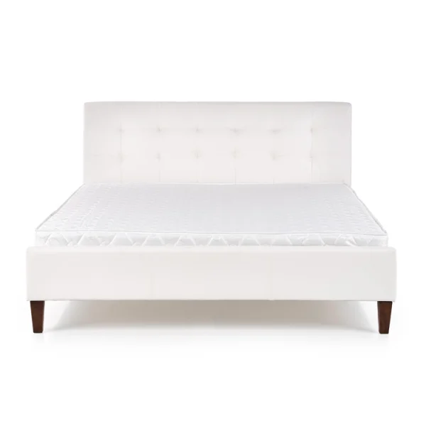 Letto matrimoniale 160x200cm in ecopelle bianco capitonnè Elmas Gihome®