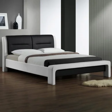 Letto matrimoniale 160x200cm in ecopelle bianco nero Gallipoli Gihome®