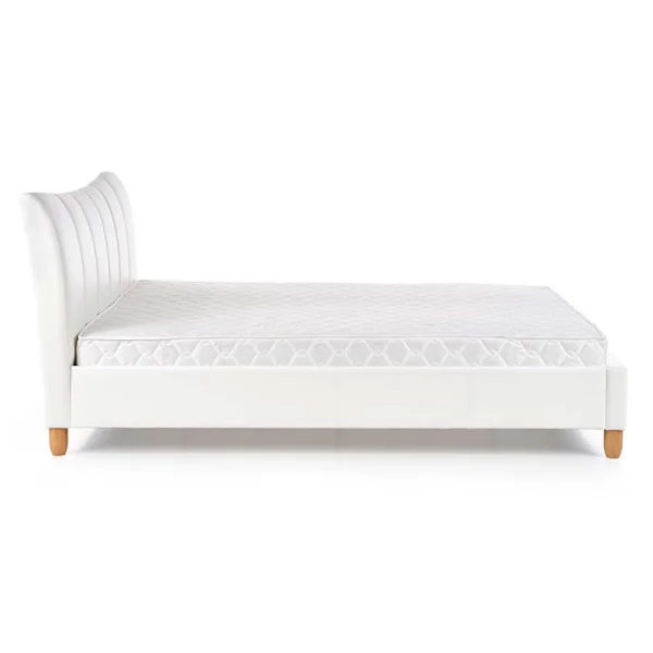 Letto matrimoniale in ecopelle 160x200cm bianco Cabras Gihome®