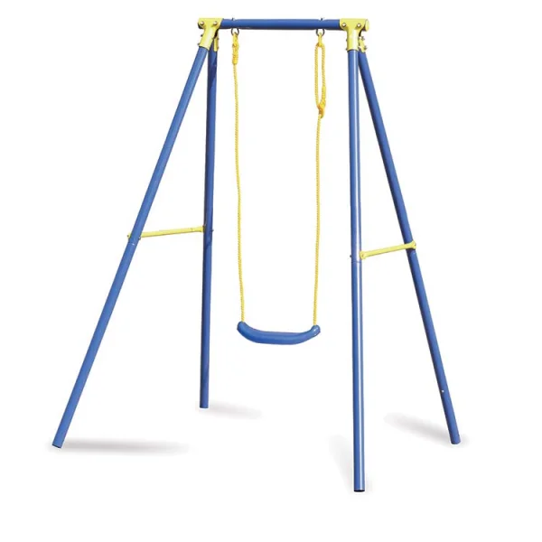 Altalena da giardino per bambini 1 posto 137x182cm acciaio Ludo