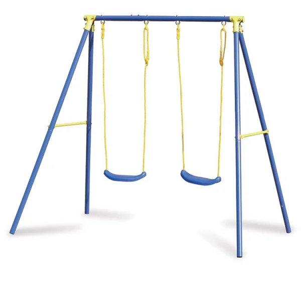 Altalena da giardino per bambini 2 posti 209x142cm acciaio Sissi