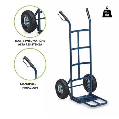 Carrello portapacchi con ruote solleva fino a 250 kg in acciaio Xina