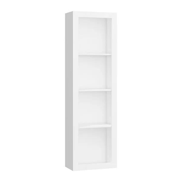 Libreria 60x198cm moderna 4 vani soggiorno bianco opaco Xena