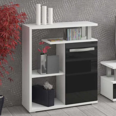 Mobile ingresso 80x95cm bianco opaco nero lucido Lexy