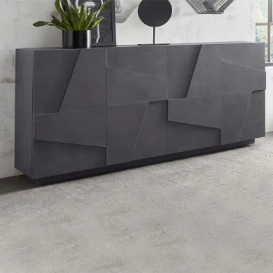 Credenza moderna 4 ante 162x86cm ossido Samos Gihome®