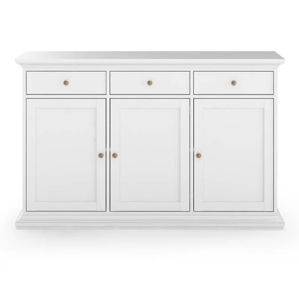 Credenza 143x92cm shabby bianco opaco Avignon Gihome®