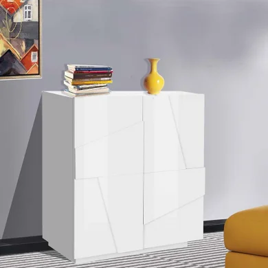 Madia moderna 2 ante 81x86cm bianco lucido Samos Gihome®