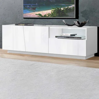 Mobile porta tv moderno 150x46cm bianco lucido Candia Gihome®