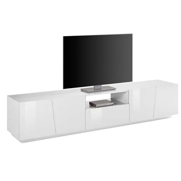 Mobile porta tv 220x46cm bianco lucido Candia Gihome®