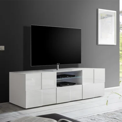 Mobile porta tv 2 ante 181x57cm bianco lucido Obsession