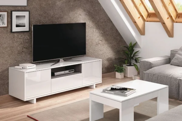 Mobile porta tv 150x47cm bianco lucido Serena Gihome®