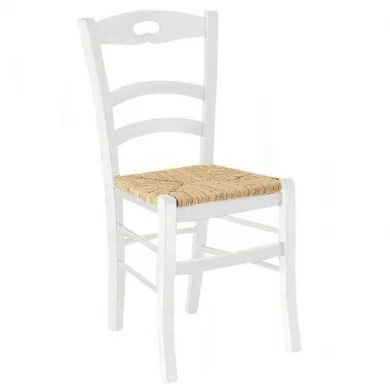 Sedia moderna in legno laccato bianco opaco Avalon Gihome®