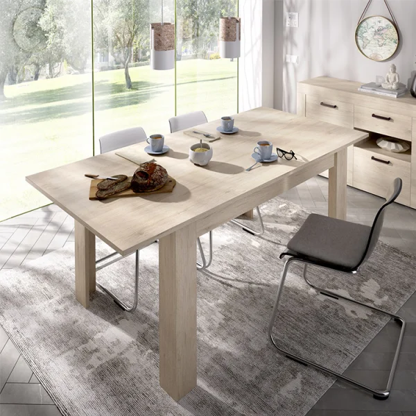 Tavolo 140/190cm da pranzo allungabile rovere natura Cenar