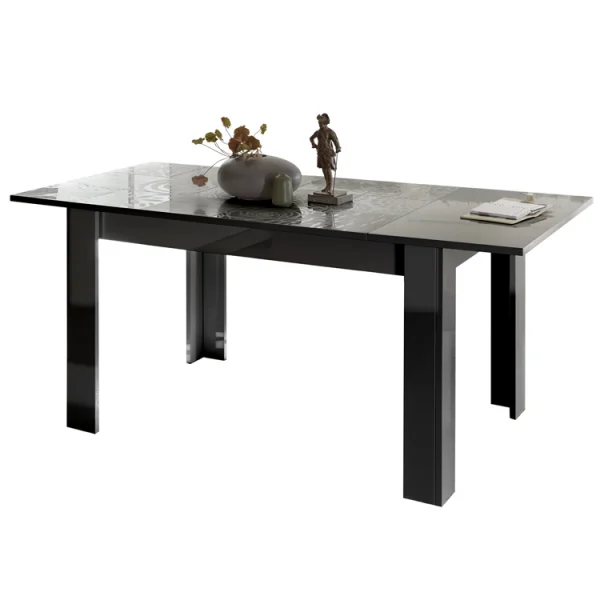 Tavolo da pranzo allungabile 137/185cm grigio laccato lucido Paradise