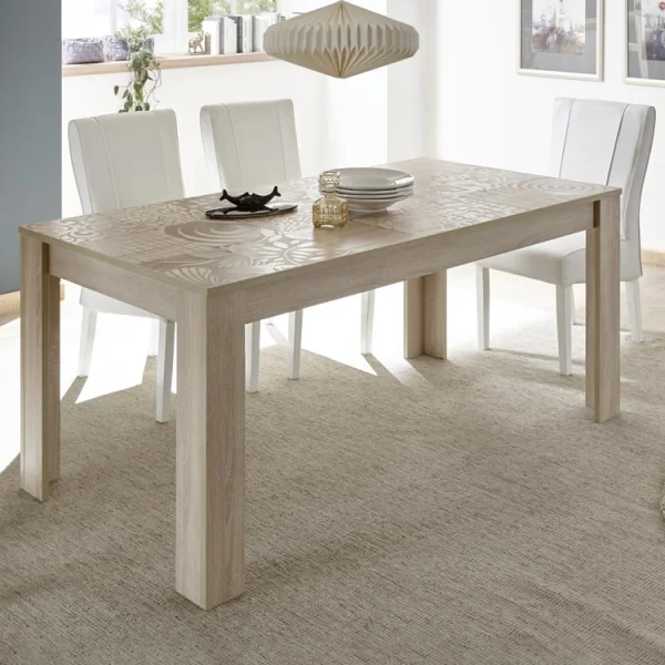 Tavolo 137/185cm da pranzo allungabile moderno rovere samoa Paradise