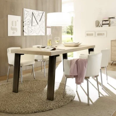 Tavolo da pranzo rettangolare moderno 165x88cm rovere sherwood Juvena