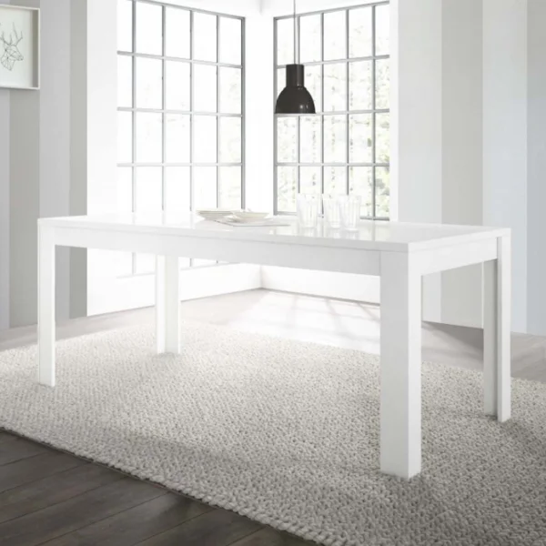 Tavolo 180x90cm rettangolare bianco lucido Obsession, Easy, Essential, Sunset, Eternity, Olimpo, Spirit, Alvarez, Istria
