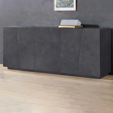 Credenza 4 ante 3 cassetti 220x86cm ossido Candia Gihome®