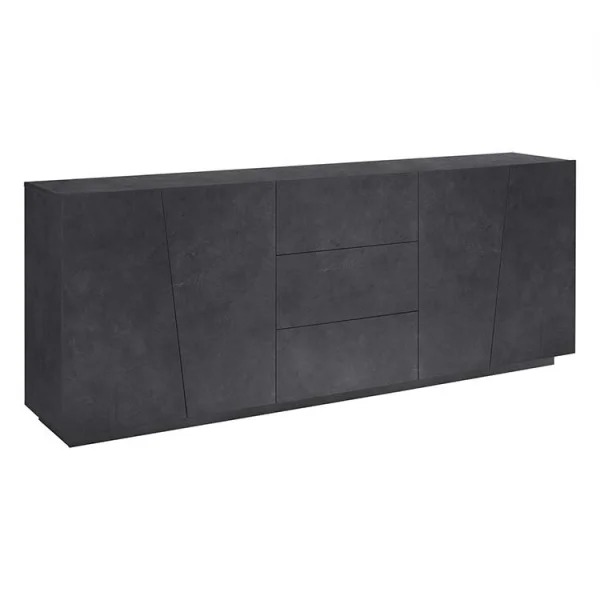 Credenza 4 ante 3 cassetti 220x86cm ossido Candia Gihome®