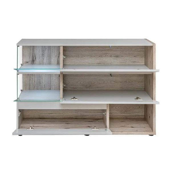 Credenza 120x77cm moderna quercia grigio opaco Oviedo Gihome®