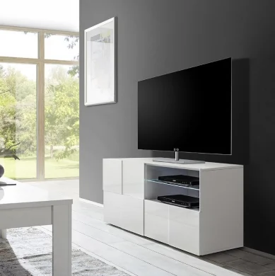 Mobile porta tv 121x57cm laccato bianco lucido Obsession