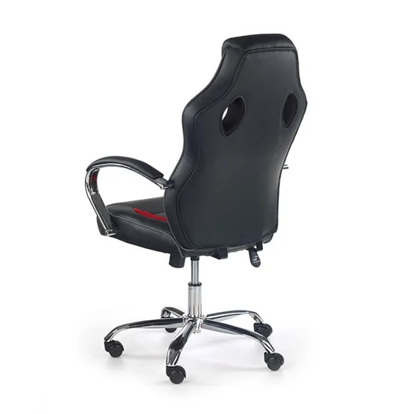 Sedia gaming da ufficio con braccioli nero rosso grigio Lexus