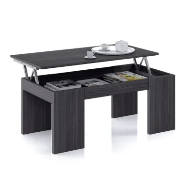 Tavolino da salotto 100x50cm design elevabile rovere grigio Astor