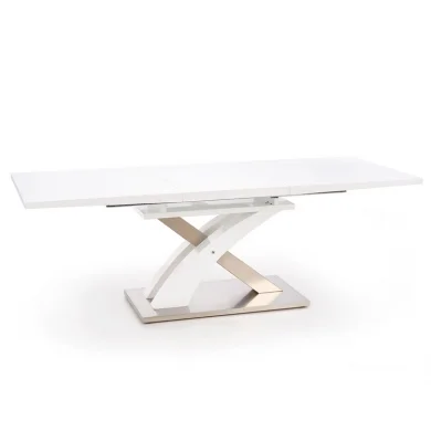 Tavolo da pranzo allungabile 160/220cm moderno bianco lucido Iride Gihome®