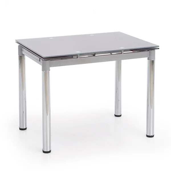 Tavolo allungabile in vetro 96/142cm grigio acciaio Helena