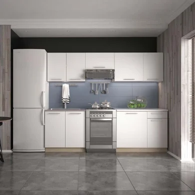 Cucina 240cm moderna componibile bianca rovere Urban