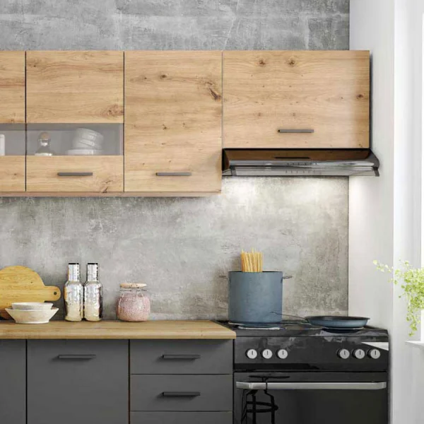 Cucina 260cm moderna lineare standard rovere grigio Cook