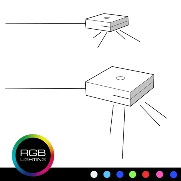 Impianto luce RGB per set 2 comodini 2 cassetti Bluebelle