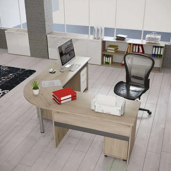 Libreria 80x72cm moderna soggiorno rovere Time F