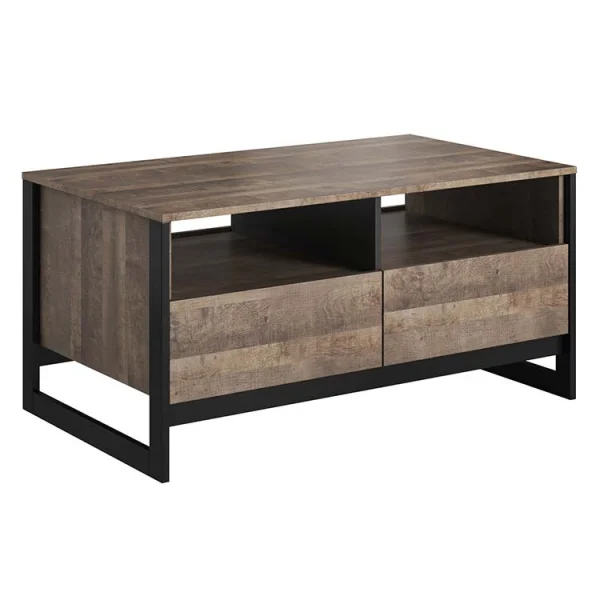 Tavolino da salotto design 109x61cm quercia scura ossido Sandy