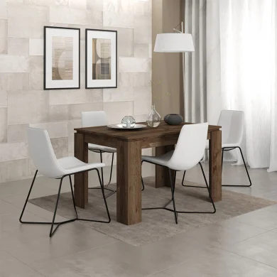 Tavolo 120/160cm allungabile moderno legno rovere scuro Atena