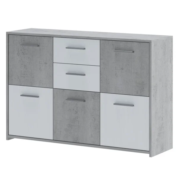 Credenza 114x78cm moderna bianco opaco cemento Durban