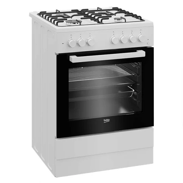 Cucina combinata 4 fuochi con forno elettrico 60x85cm bianco Beko