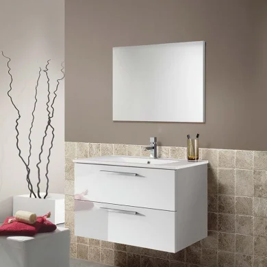 Mobile bagno con specchio 80x145cm bianco lucido Elton