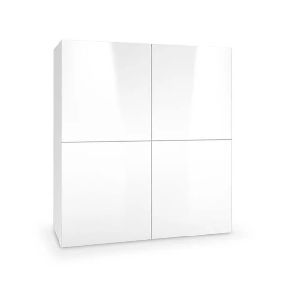 Credenza alta 4 ante 100x100cm bianco lucido Momo