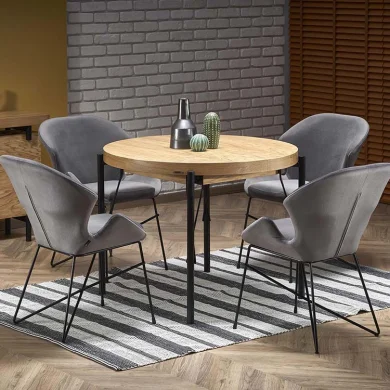 Tavolo da pranzo allungabile moderno 100/300cm rovere nero Wally