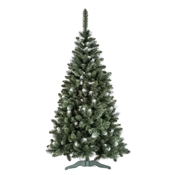 Albero di Natale design pino con rami bianchi 150cm verde Comet