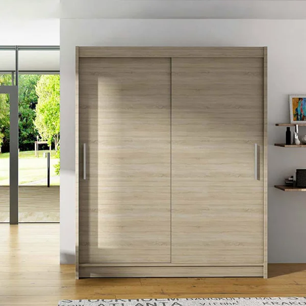 Armadio moderno 150x200cm 2 ante scorrevoli design rovere Vilma