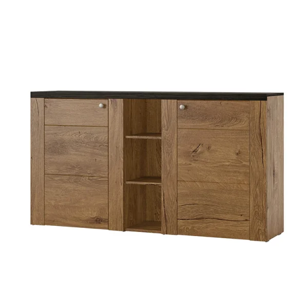 Credenza moderna 155x85cm quercia rovere grigio 2 ante Paloma 2