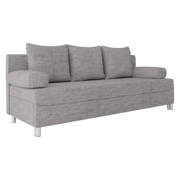 Divano letto 3 posti 192cm pieghevole matrimoniale grigio chiaro Titus