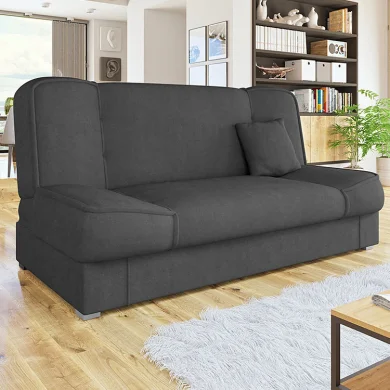 Divano letto 2 posti 182cm pieghevole senza braccioli grigio scuro Rollo