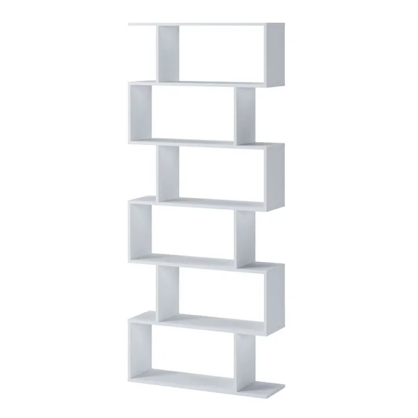 Libreria 80x191cm ufficio moderna bianco opaco Carry