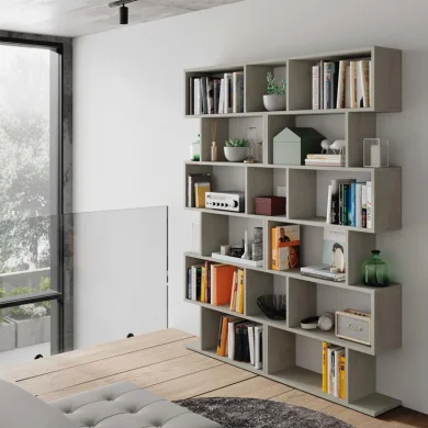 Libreria moderna design 160x192cm cemento Shelf 2